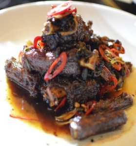 Caramelised Wallaby tail w black bean & chilli