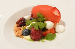 Atumn berries, fresh & dried w fennel, vanilla & sorrel