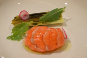 W.A marron w fermented & charred leek w turnip