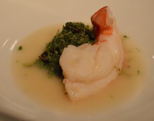 Marron w sorrel, sauce of onions & pork fat