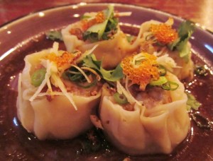 Pork & prawn dumplings w soy, coriander & ginger dressing