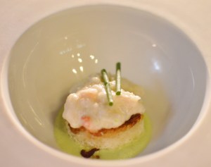 Spanner crab w tabasco mayonnaise & soy bean